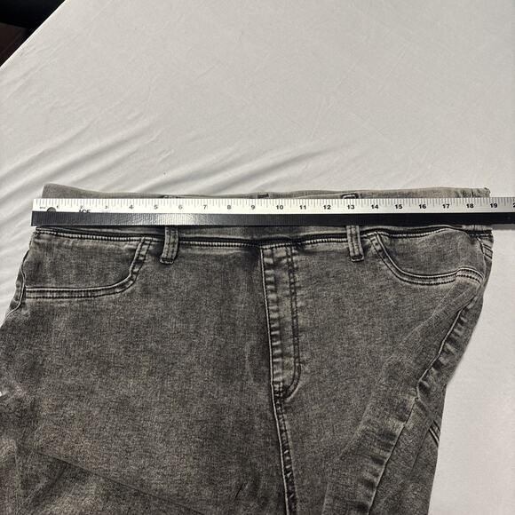 Terra & Sky Women's 1X Pull On Faded Black Capri Jeans Rocker Rockabilly Sexy - Picture 7 of 9